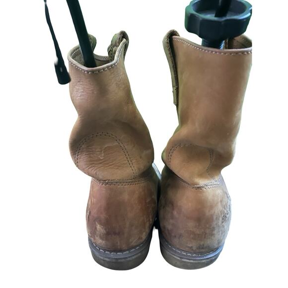 Brazos Men’s Leather Work Boots Size 8.5 M - Slip-on Pull-on - Picture 4 of 9